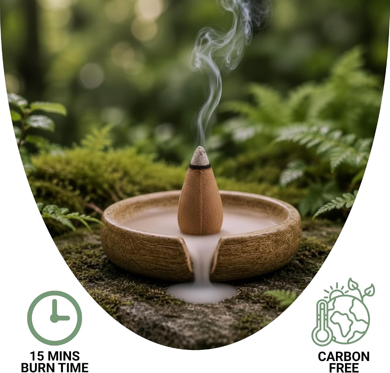 Folkulture Backflow Incense Cones Set (60 Cones) | Nature’s Whisper Cones for Meditation & Aromatherapy | Charcoal Free, Non Toxic | Frankincense, White sage & Sandalwood Fragrance Home Decor Gift