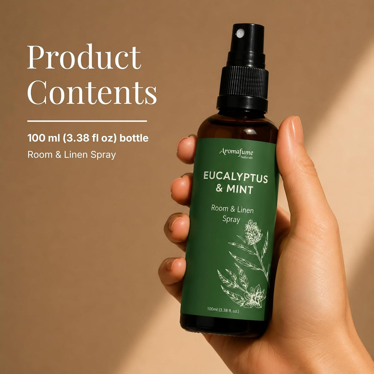 Eucalyptus & Mint Air Freshener Spray for Room & Linen 100ml by Aromafume