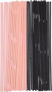 uxcell 100Pcs Reed Diffuser Sticks Set, Fiber Fragrance Flower Reed Diffuser Replacement Refill Sticks Flower Decor for Home, Hotel, Office (Pink Black)