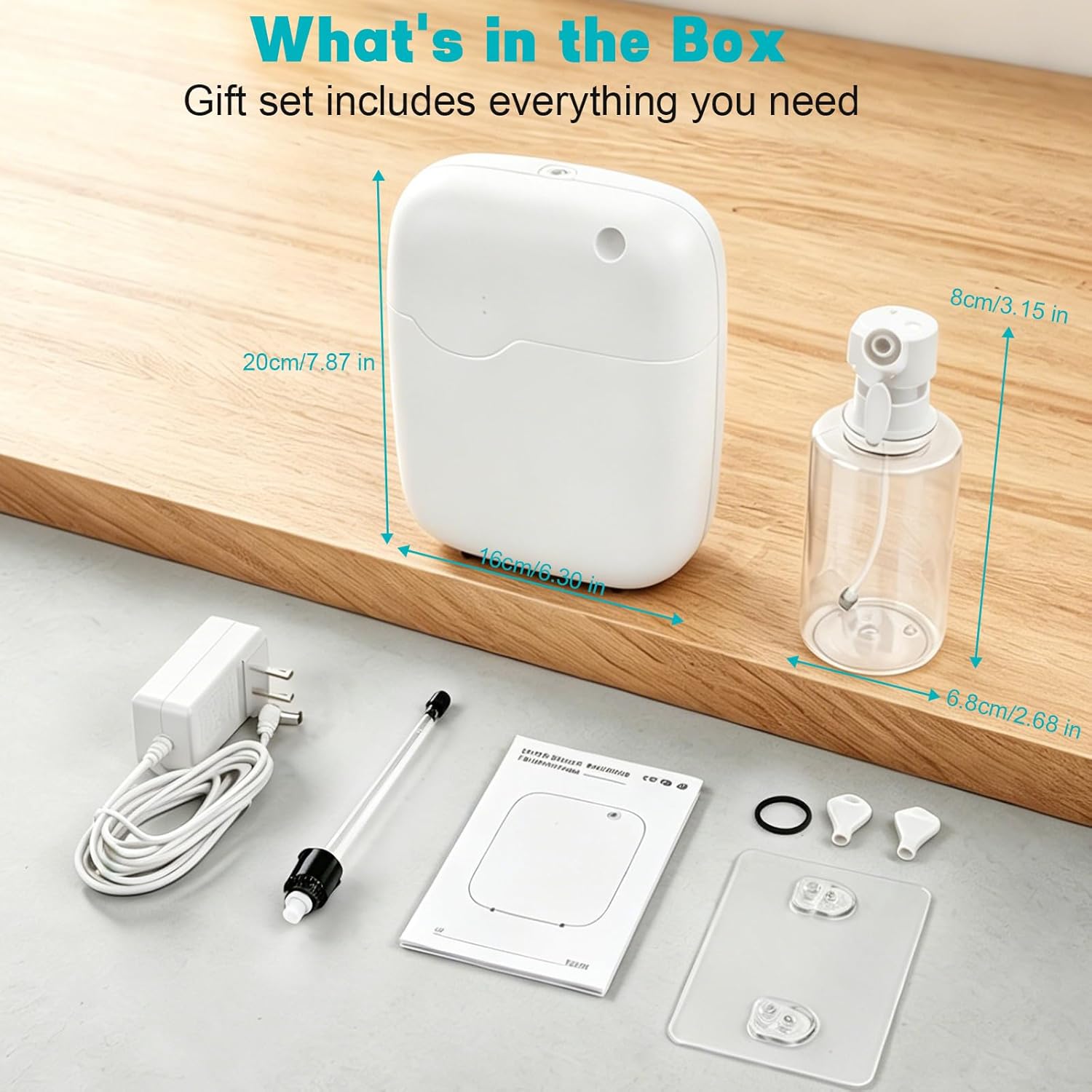 Waterless Essential Oil Diffuser, Bluetooth Smart Cold Air Scent Machine with 400ml Oil Bottle, 2000 Sq.Ft Coverage Aromatherapy Diffusers for Large Room Home Hotel Office Spa with App Control (White)