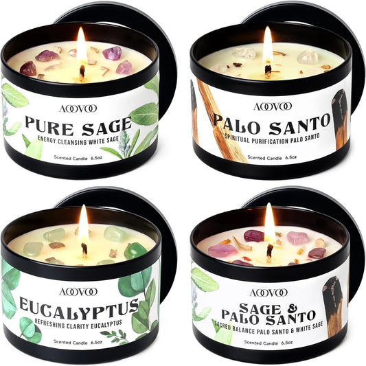 AOOVOO 4 Pack Spiritual Candles Set - Candle for Cleansing