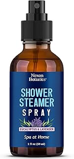 Eucalyptus & Lavender Shower Steamer Spray 2 fl oz - Aromatherapy Mist for Spa & Bathroom - Freshens Air, Enhances Mood, Instant Deodorizer - Nexon Botanics