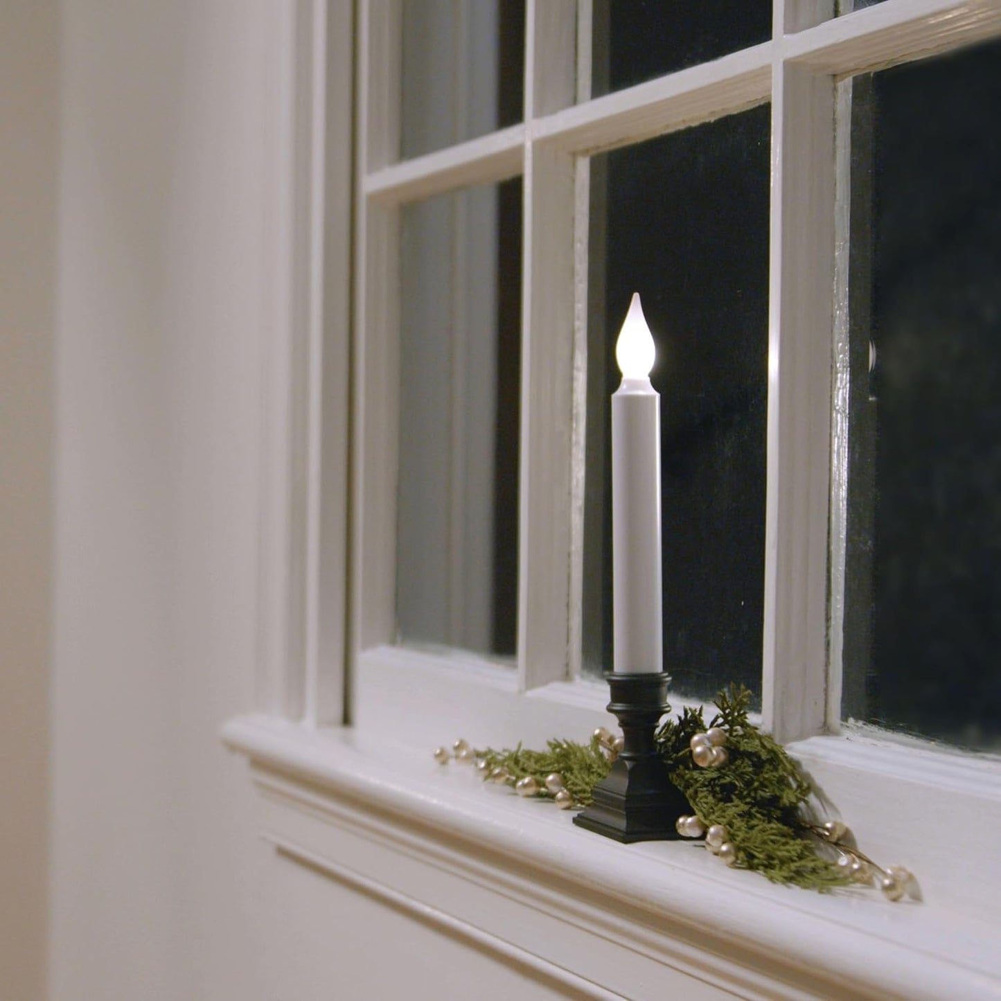 612 Vermont LED Battery Operated Window Candles with Timer, Bright Hot Spot, VT-1506A-4 (Pack of 4, Antique Bronze)