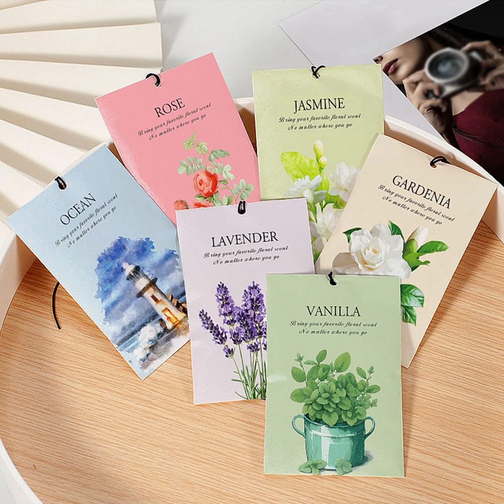12 Packs Lavender/Gardenia/Rose Scented Sachets Air Freshener for Drawer and Closet Long-Lasting Sachets Bags Drawer Deodorizers Fresh Scents