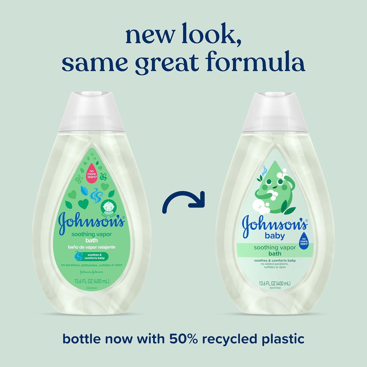 Johnson's Baby Soothing Vapor Bath with Calming Aromas to Relax Babies, Gentle No More Tears Formula, Soothes & Comforts Baby, Hypoallergenic, No Added Parabens, Sulfates & Dyes, 13.6 fl. oz