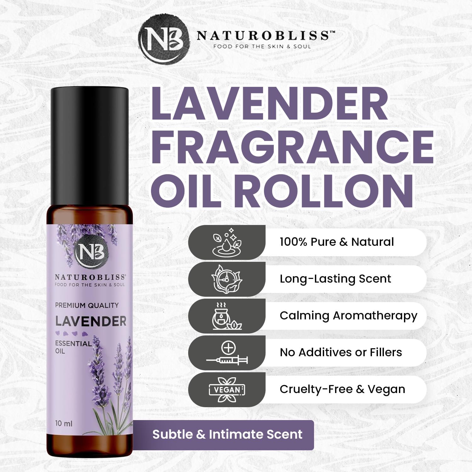 NaturoBliss Lavender Essential Oil Roll On, 10 ml