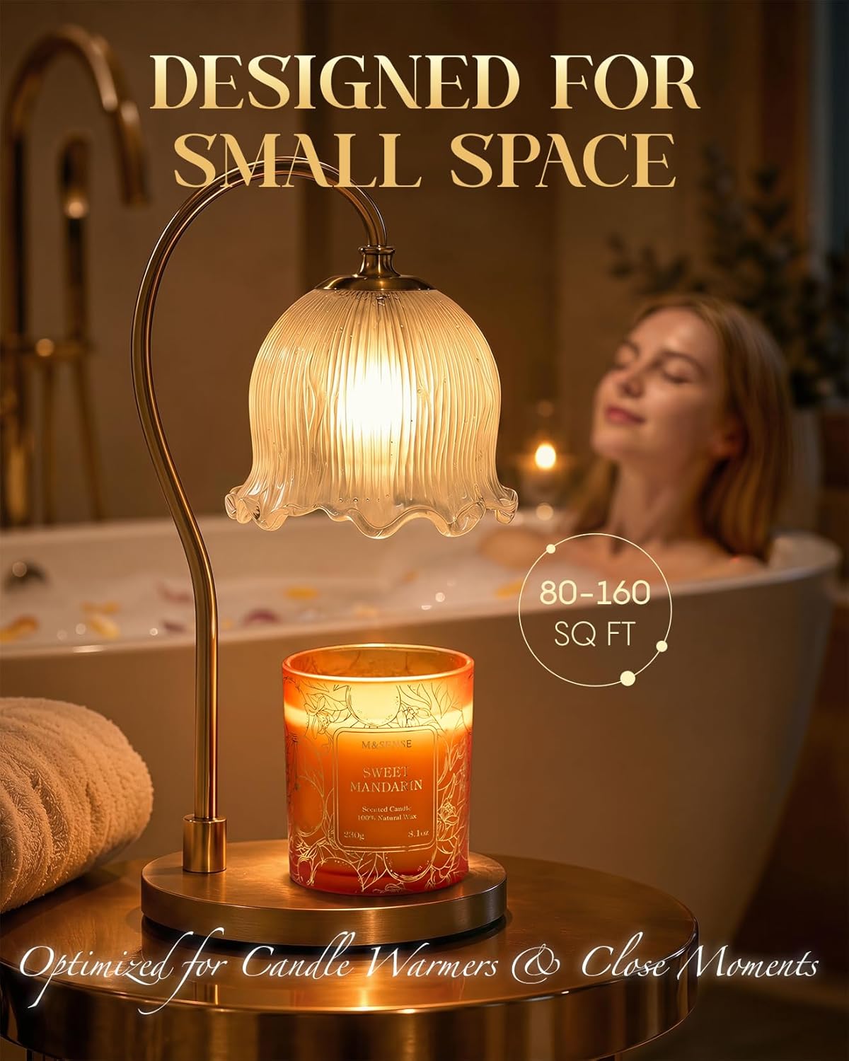 M&SENSE Floral Scented Natural Soy Candles, Romantic Flower Stress Relief Aromatherapy Candle for Women, 8.1oz 42-Hour Non Toxic Natural Candle Gifts for Women