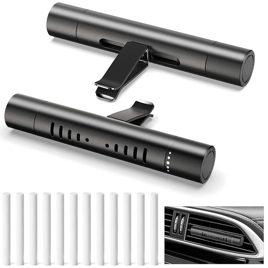2 Packs Custom Car Air Freshener Diffuser Vent Clips with 12 Refill Sticks for Cars