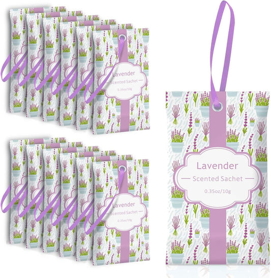 SCENTORINI Lavender Sachets for Drawer and Closet, Sachets Bags 14 Pack
