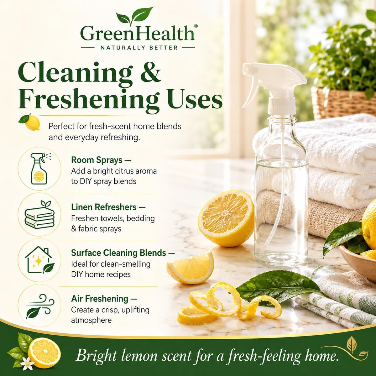 32 oz Lemon Essential Oil (100% Pure & Uncut)