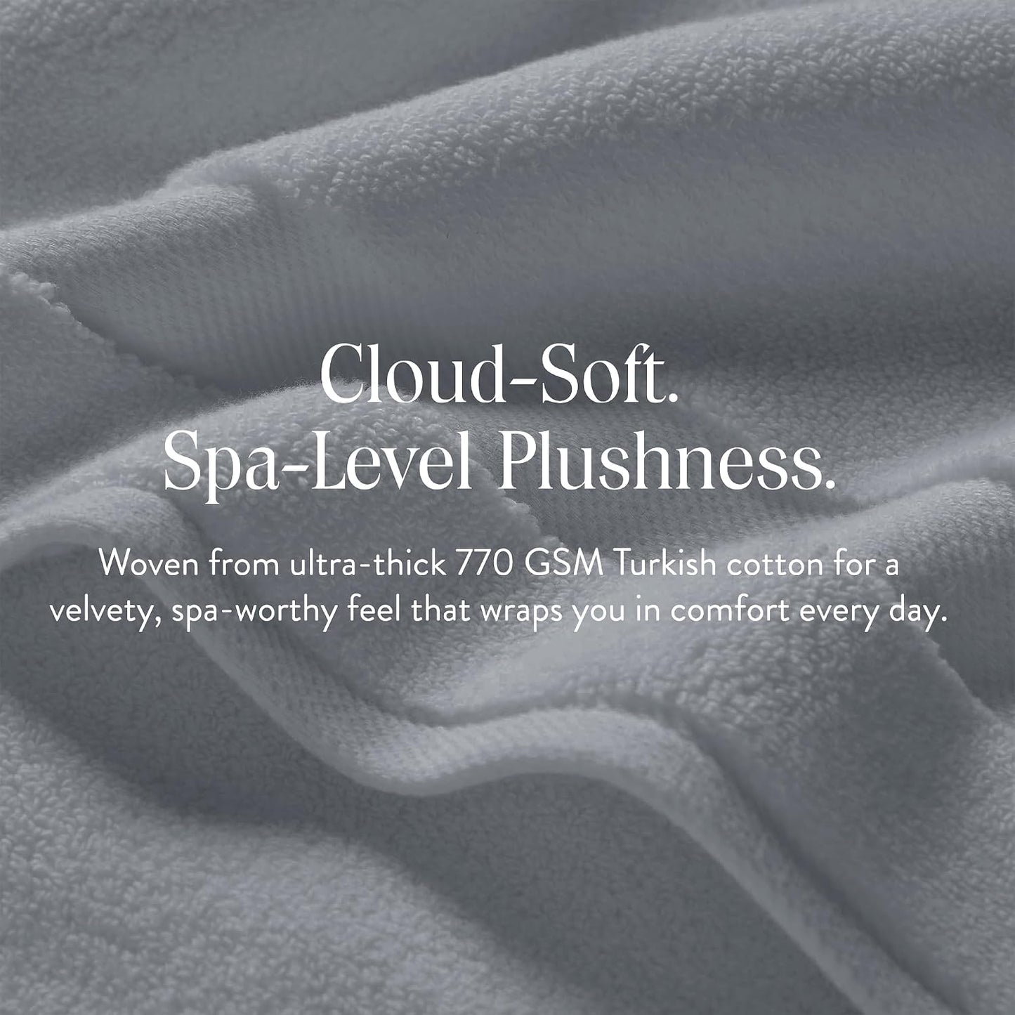 Brooklinen Super-Plush Bath Towel and Hand Towel Set - 2 Bath Towels, 2 Hand Towels - 770 GSM, Highly Absorbent, 100% Turkish Cotton, Perfect Bath Towel Set for Home & Bathroom (Pewter Grey)