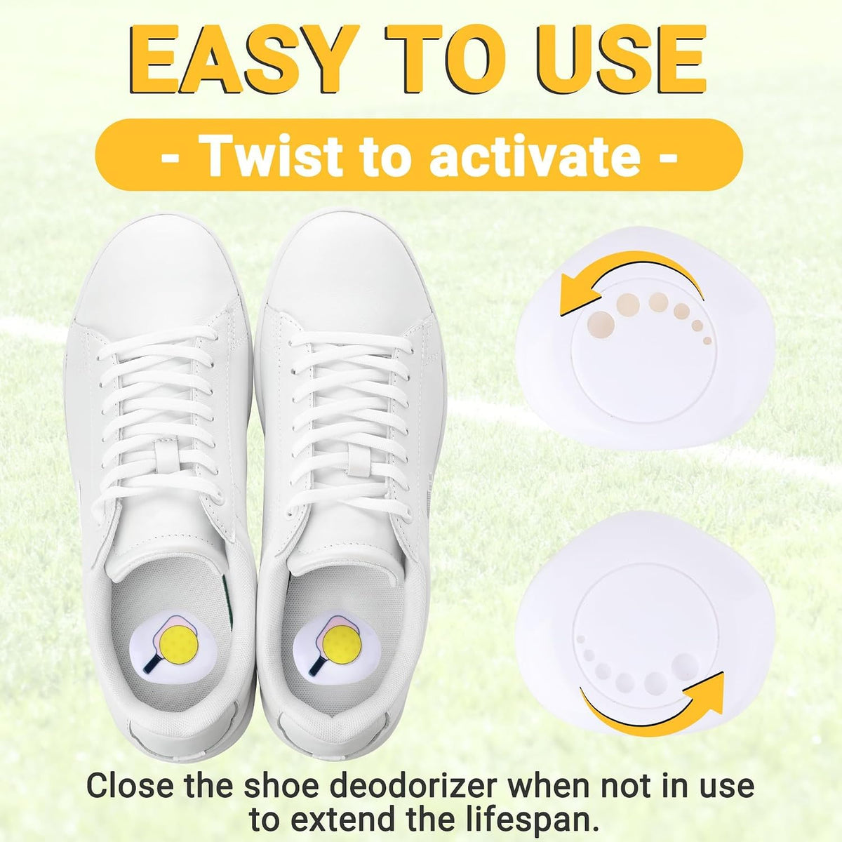 Knixmax Sneaker Deodorizer Balls Shoe Smell Balls 6 Pack Linen Pickleball