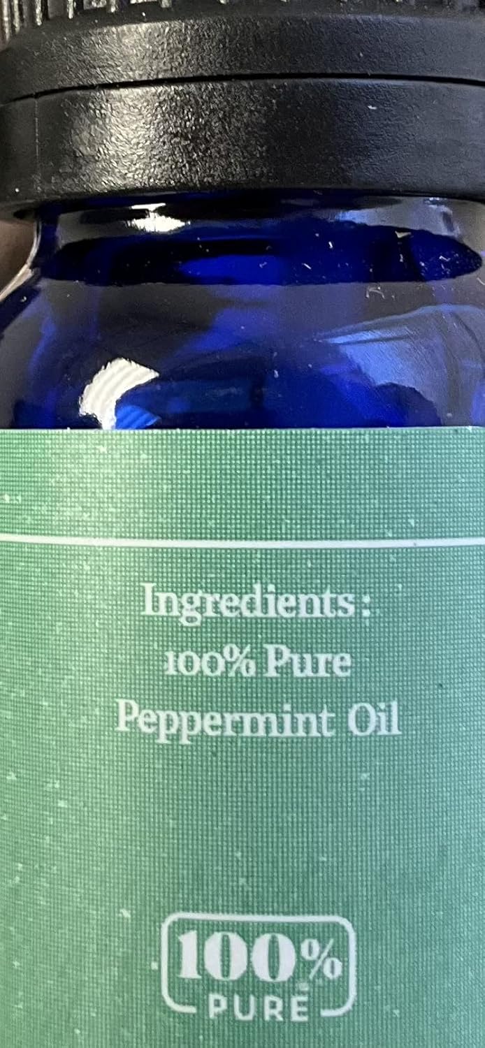 Essential Oil (Double Bottle of 1 oz, Peppermint)