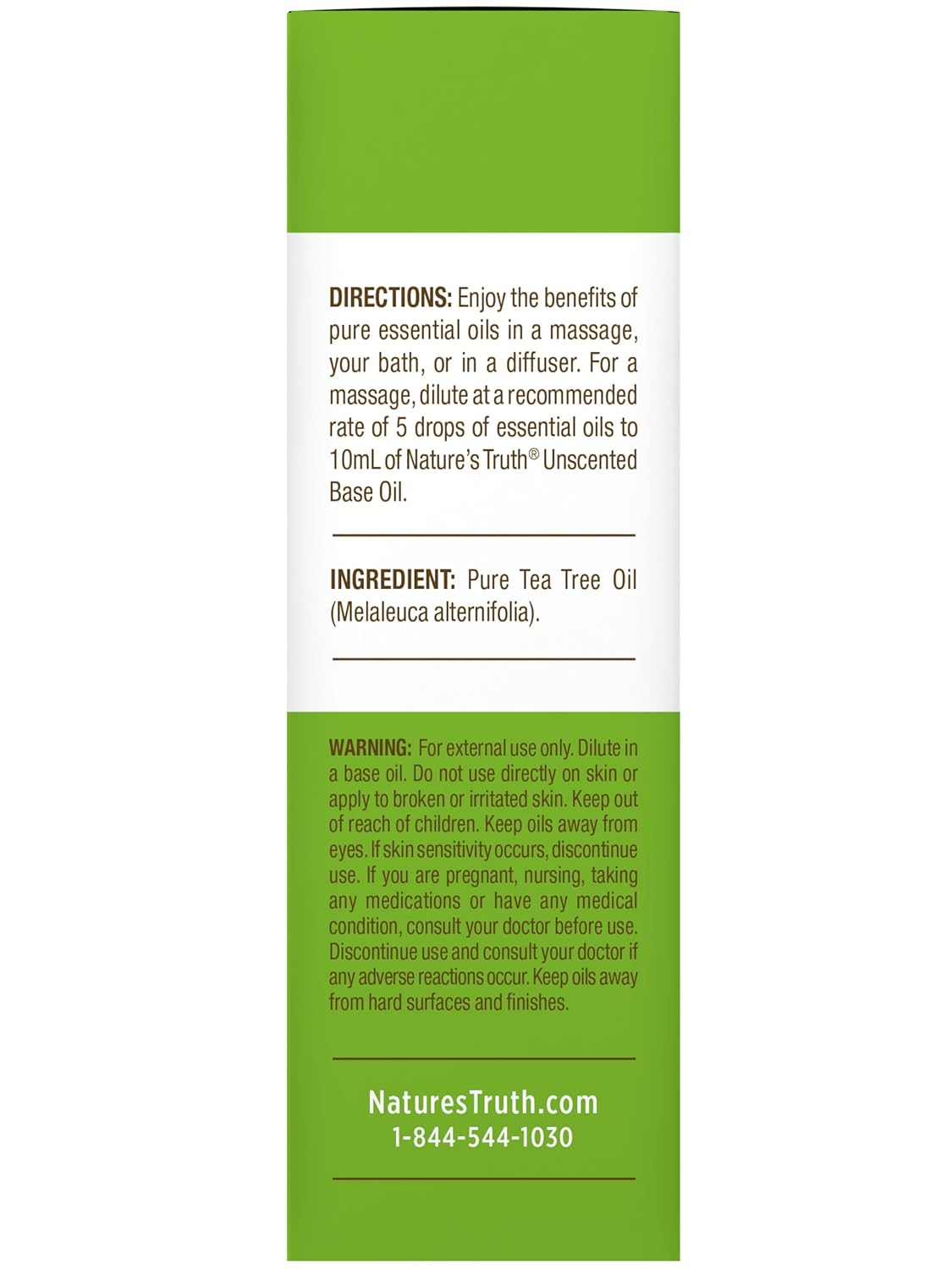 Nature's Truth Tea Tree Essential Oil | Purifying Scent | For Diffusers and Aromatherapy | Melaleuca Alternifolia | Pure Plant Based, Non-GMO & Gluten Free