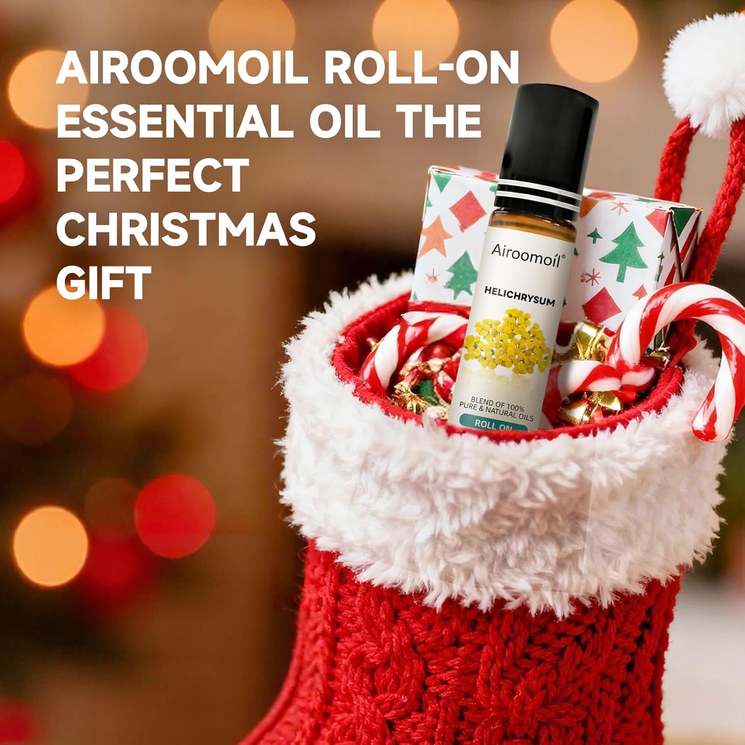 Helichrysum Essential Oil Roll-On 0.33 Oz – Pre-Diluted Aromatherapy Blend, Soft Honey-Herbal Scent, Pocket Size for Daily Commute, Office & Evening Wind-Down, Natural Female Gift
