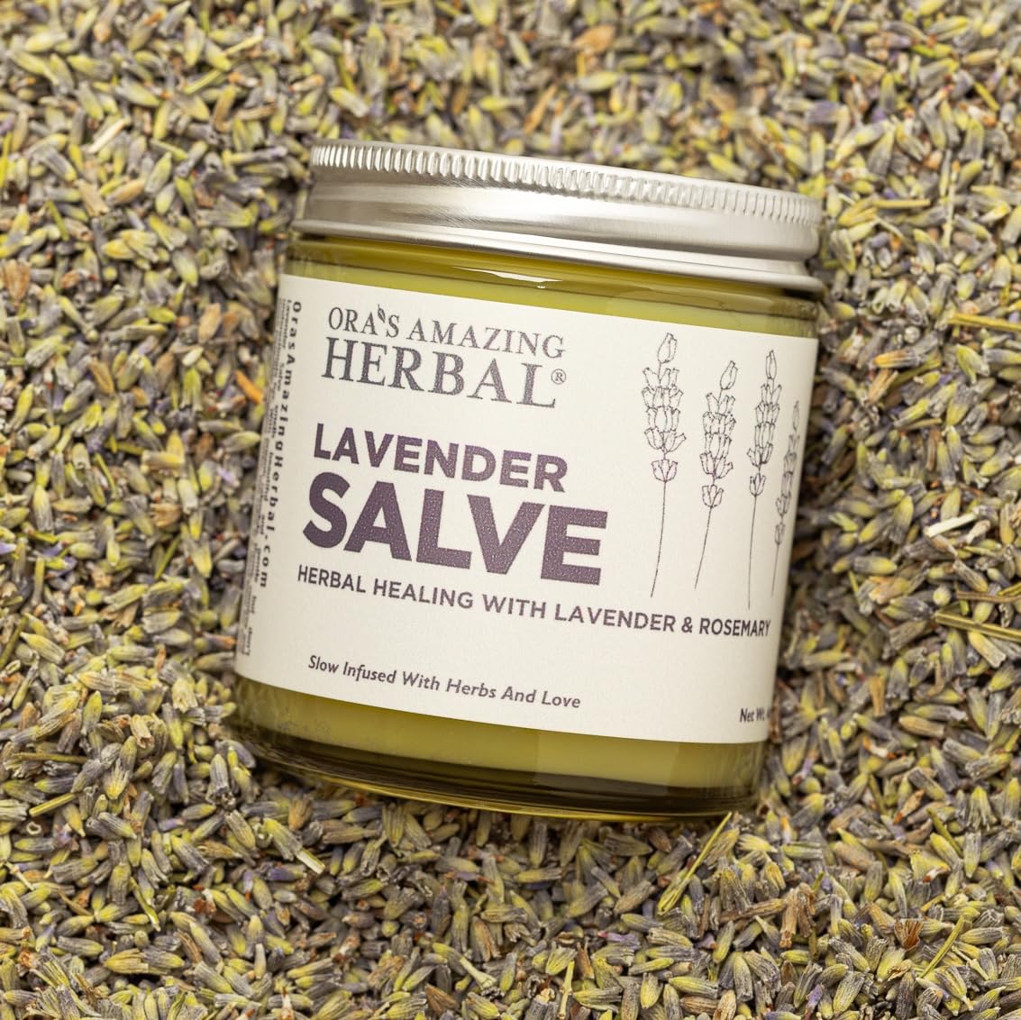 Ora's Amazing Herbal Ora's Herbal Lavender Salve, Lavender Balm, Hand Salve & Massage Balm, 4 oz