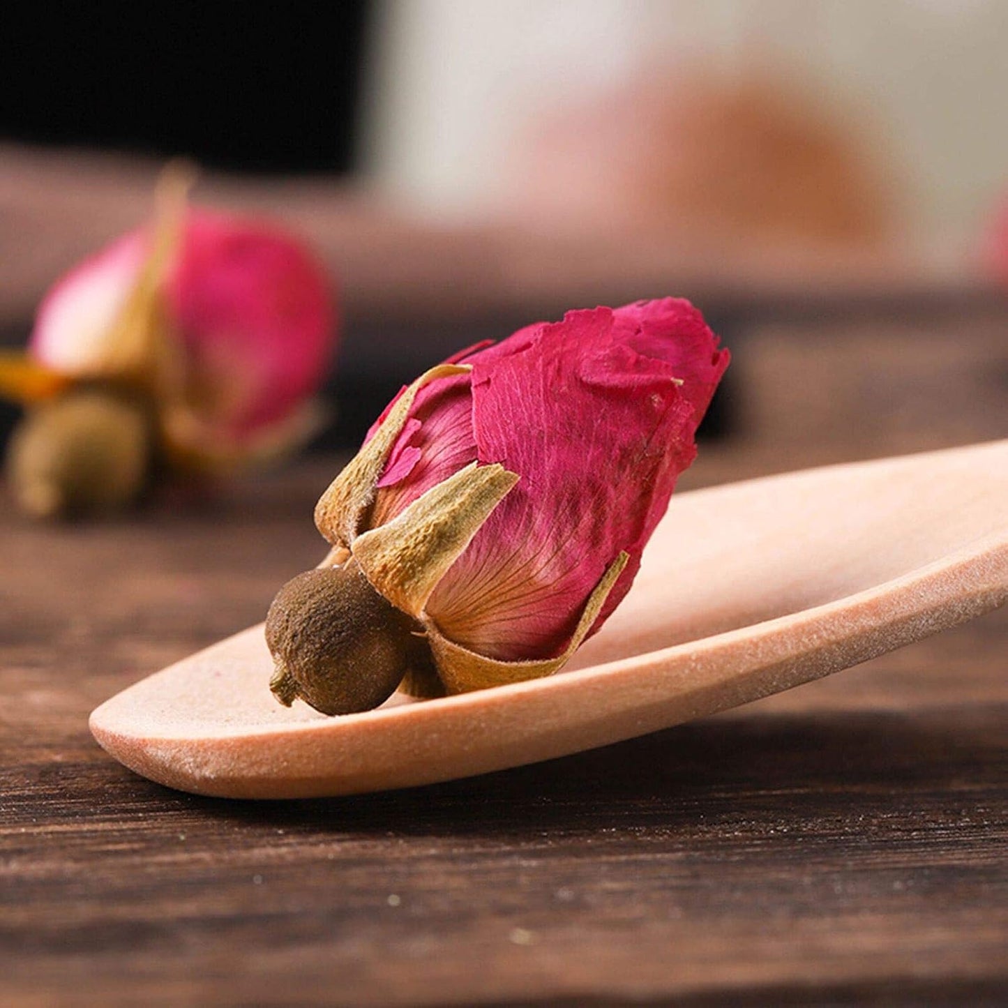 Dried Rose Buds Edible Fragrant Dried Flowers for Tea, Baking, Crafts, Potpourri - Red Rose Buds 3.5oz