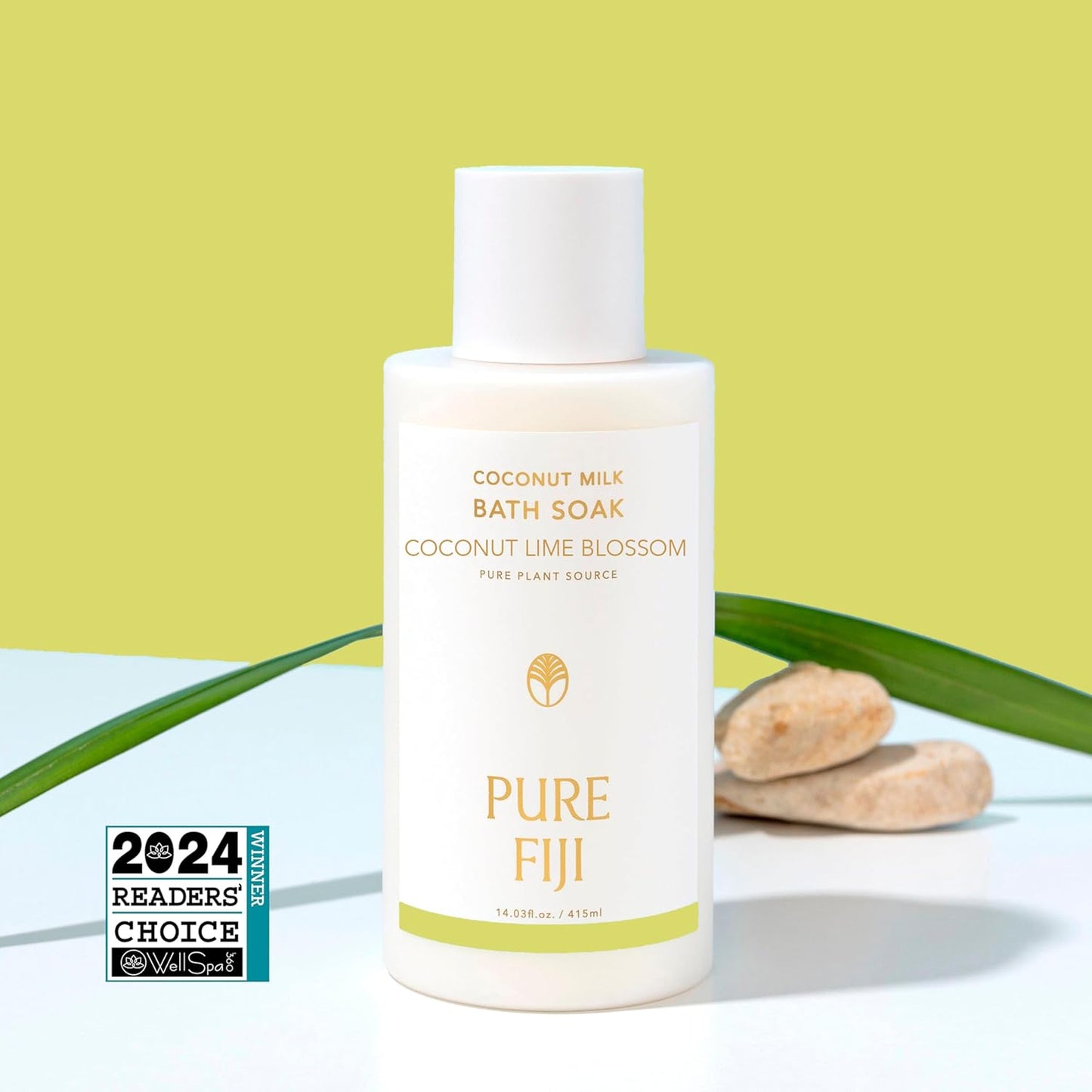 Pure Fiji Coconut Milk Bath Soak, Coconut Lime Blossom (14oz/415ml)