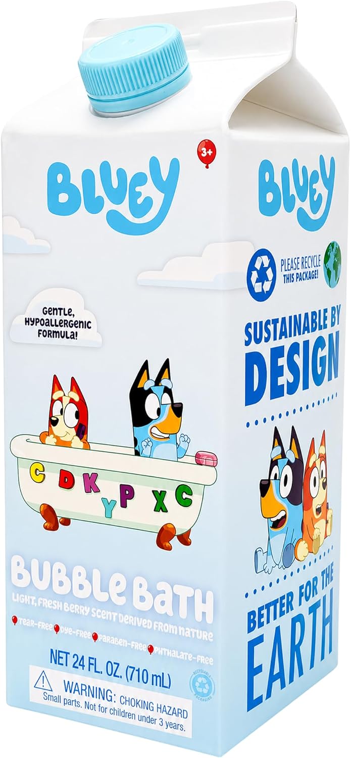 Bluey Bubble Bath for Toddlers and Kids 3+, Fresh Berry Scent, Tear Free | Dye, Paraben, Phthalate-Free | Hypoallergenic | 24 oz/ 710 ml