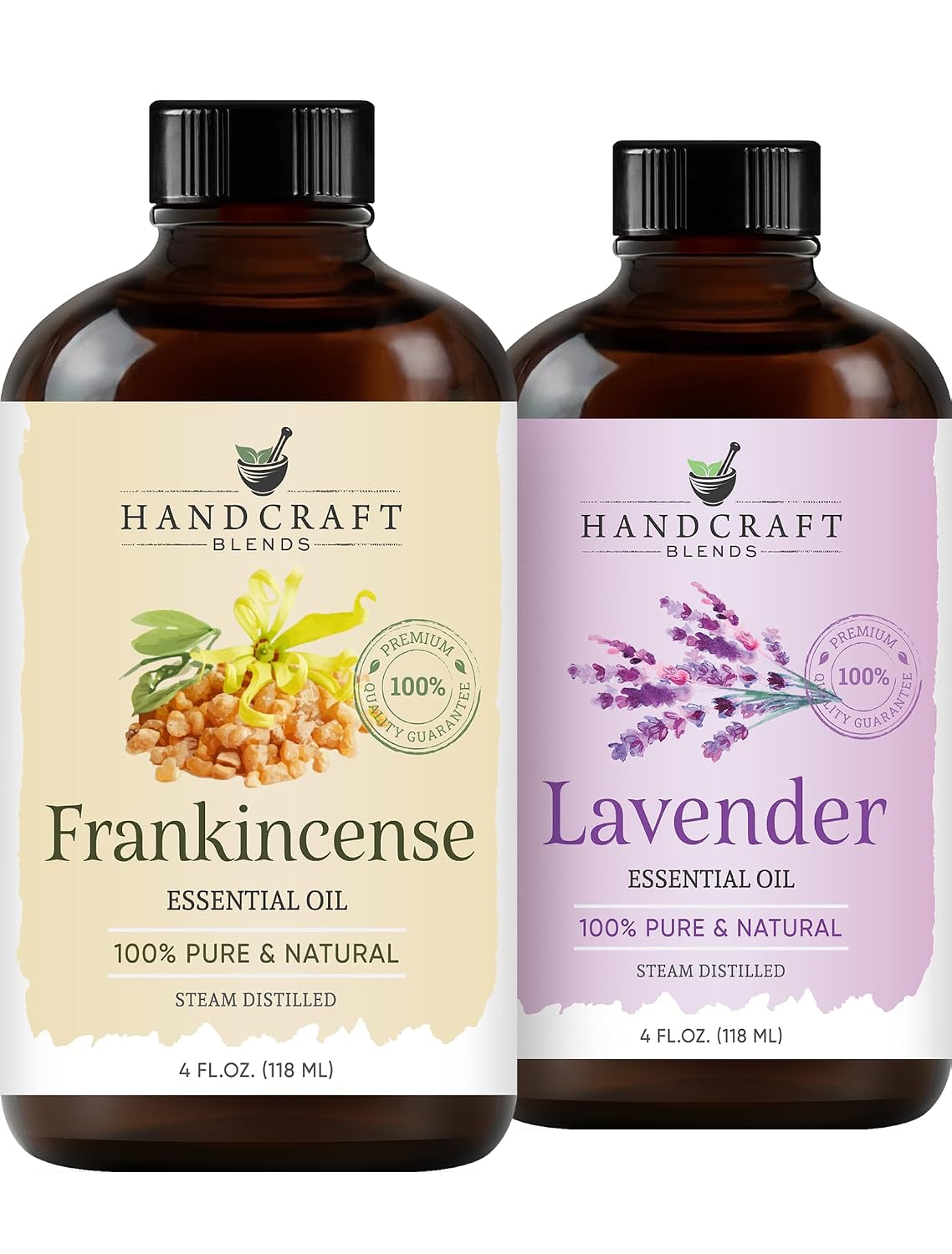 Handcraft Blends Tranquil Ritual Set: Lavender and Frankincense Essential Oils