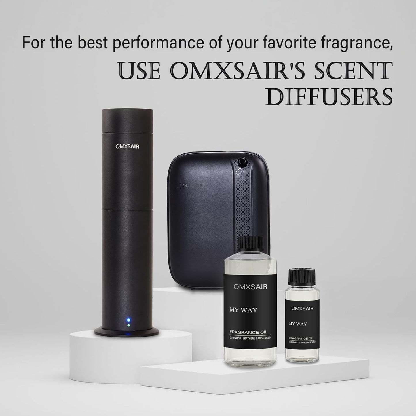 My Way Hotel Diffuser Oil & waterless Diffuser Essential Oil Home & Office Luxury Scents 500ml - Comforting Sandalwood, Cedarwood & Iris - Aromatherapy Oil Blends Premium Fragrance Oils for Diffuser