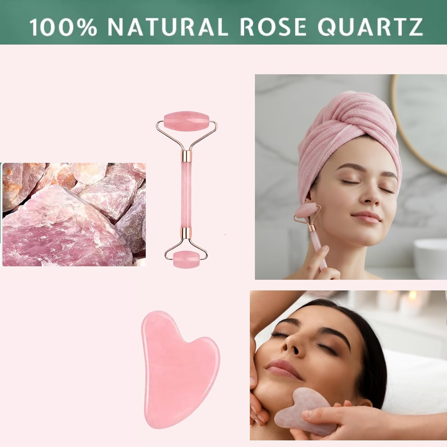 Facial Steamer,Complete Home Spa Set – Jade Roller, Gua Sha, Blackhead Remover Tools, Microfiber Hair Towel, Deep Pore Cleansing, Hydrating