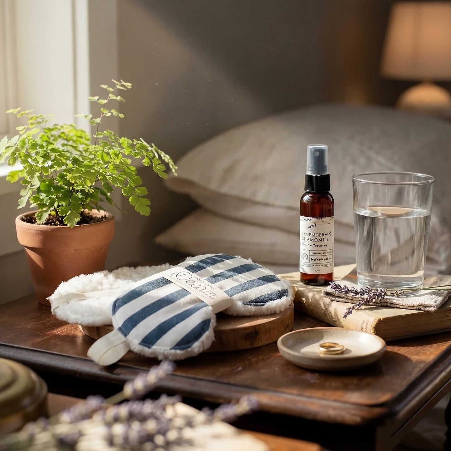 THE LITTLE FLOWER SOAP CO. EST. 2010 Linen and Pillow Spray - Lavender and Chamomile - 2 oz. Essential Oil Blend Natural Gifts for Women Travel Must Have Accessories and Stocking Stuffer Idea for Her