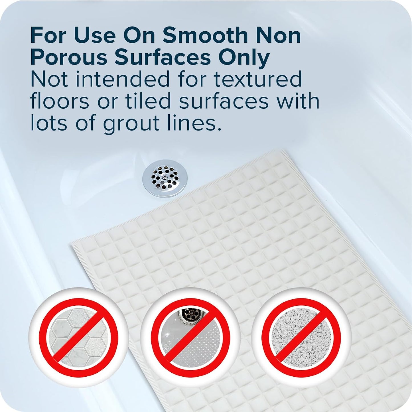 SlipX Solutions Pillow Top Cushioned Bath Mat, Non Slip Comfort Underfoot, 700 Air-Filled Pillows, Soft Shower Mat, Strong Suction Cups, Cream, 27" x 15.5"