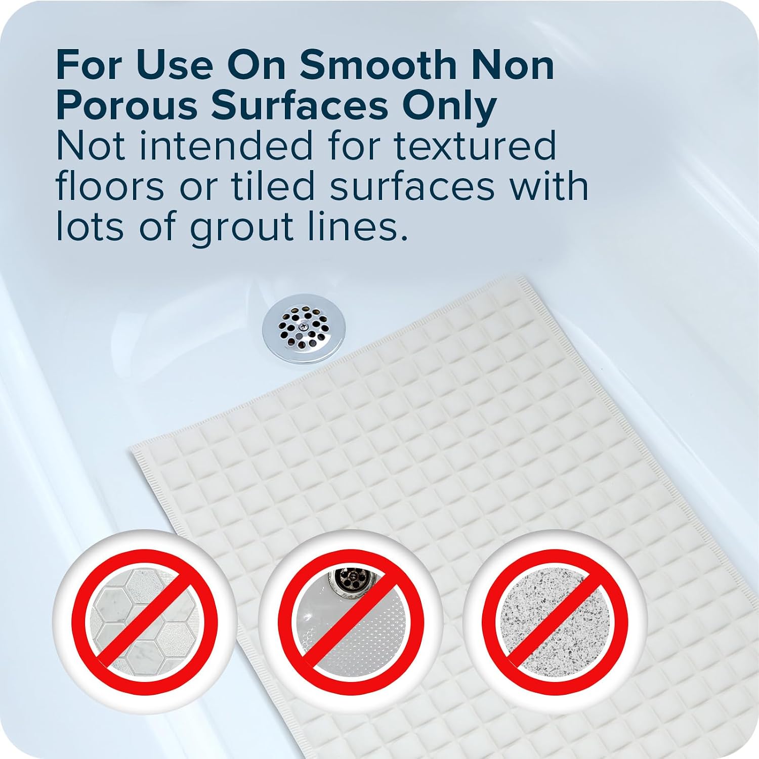 SlipX Solutions Pillow Top Cushioned Bath Mat, Non Slip Comfort Underfoot, 700 Air-Filled Pillows, Soft Shower Mat, Strong Suction Cups, Cream, 27" x 15.5"