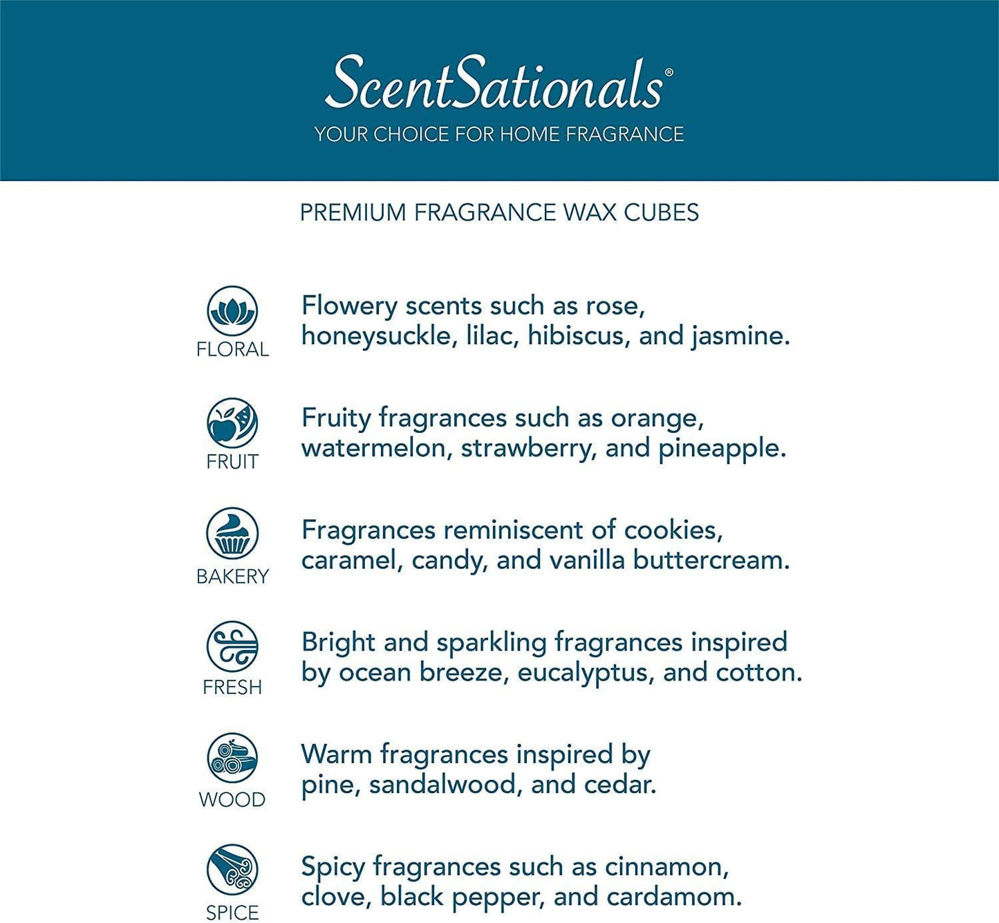 ScentSationals Cinnamon Marshmallow Scented Wax Melts - Butter Pastries, Cinnamon, & Nutmeg, 10oz (24 Cubes)