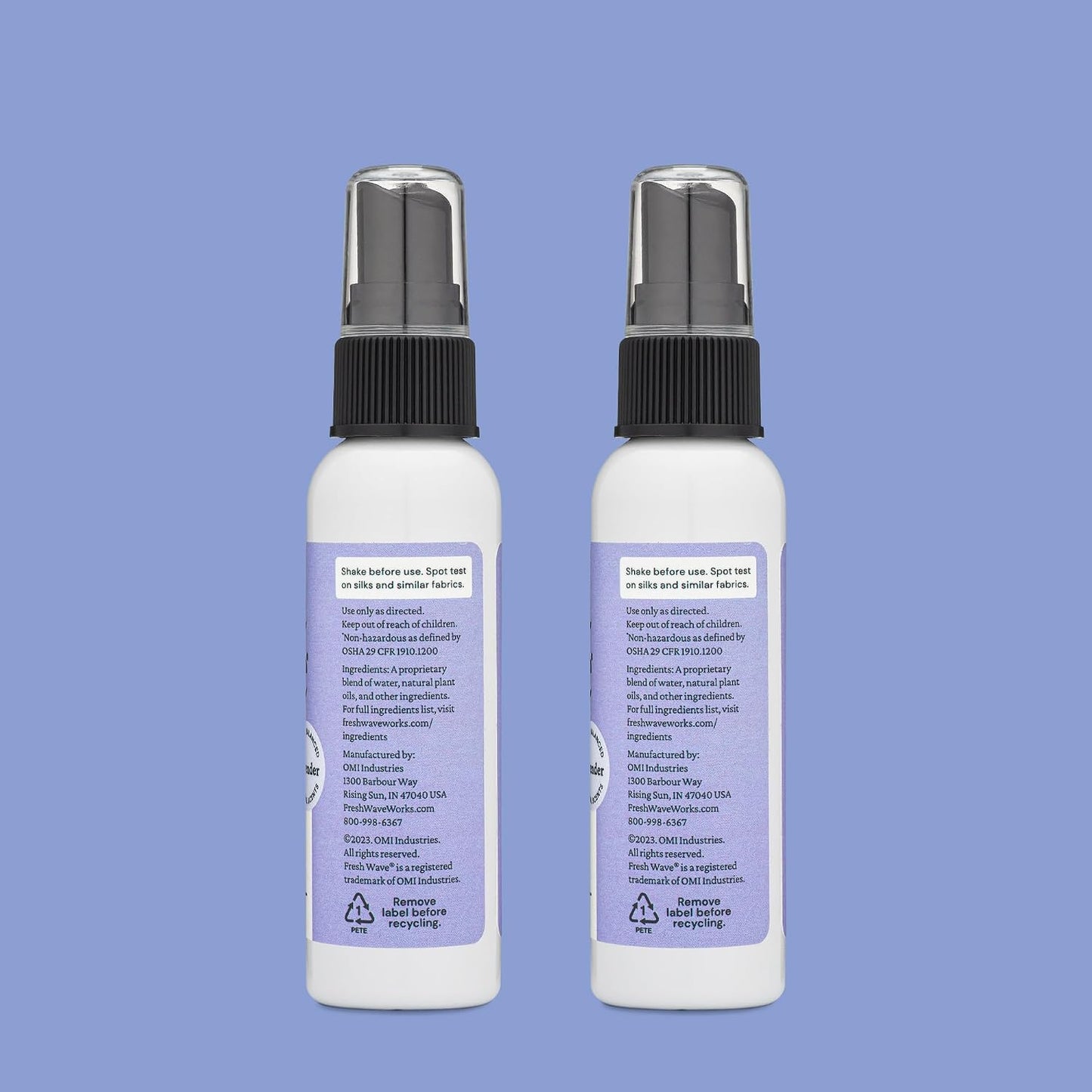 Fresh Wave Lavender Scent Odor Eliminator Spray & Air Freshener, 2 fl. oz. Travel Size (Pack of 2)