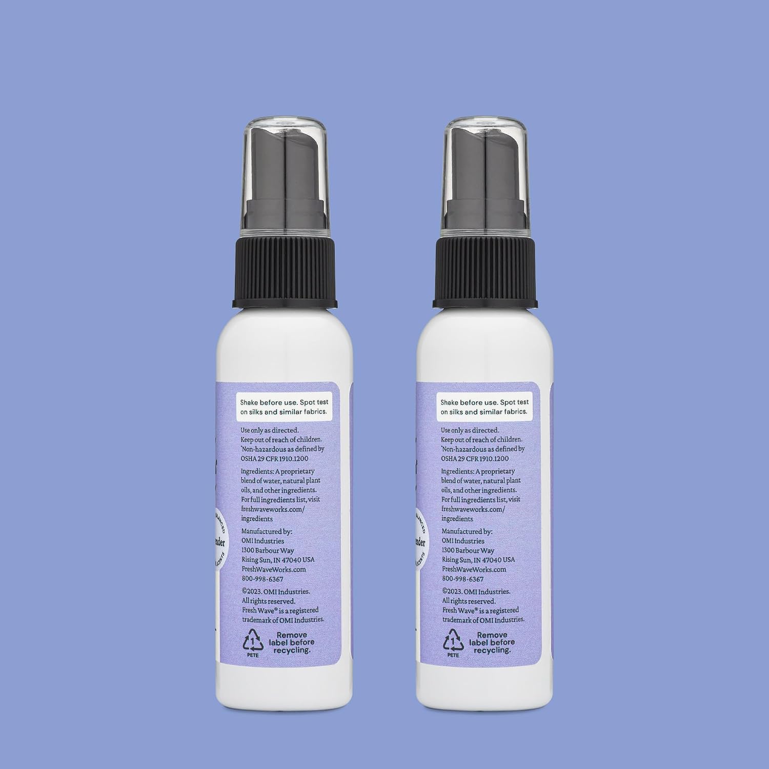 Fresh Wave Lavender Scent Odor Eliminator Spray & Air Freshener, 2 fl. oz. Travel Size (Pack of 2)