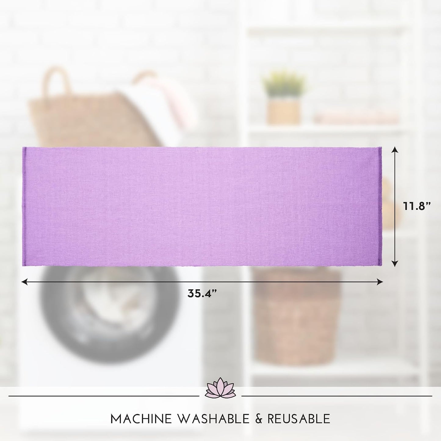 S&T INC. Back Scrubber for Shower, Exfoliating Body Scrubber or Bath Exfoliating Towel for Skin Care, 11.8 Inches x 35.4 Inches, Assorted Purple, 3 Pack