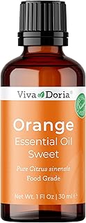 Viva Doria 100% Pure Sweet Orange Essential Oil, Undiluted, Food Grade, USA Orange Oil, 30 mL (1 Fl Oz)