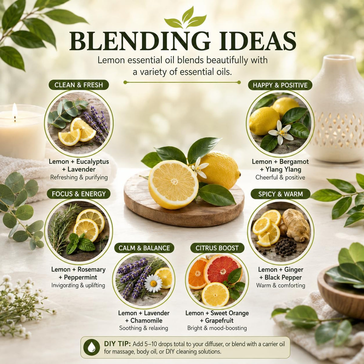 32 oz Lemon Essential Oil (100% Pure & Uncut)