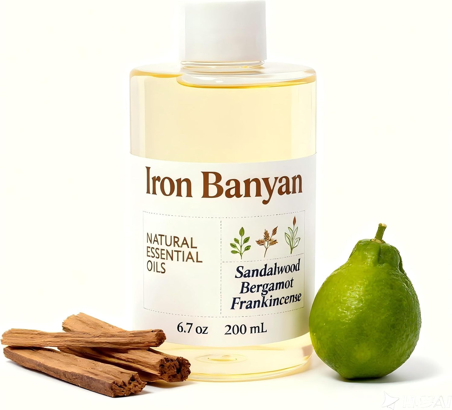 Sandalwood Bergamot Frankincense Essential Oil Blend 200ML - for Home Aromatherapy Diffuser