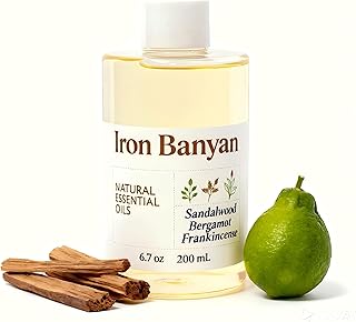 Sandalwood Bergamot Frankincense Essential Oil Blend 200ML - for Home Aromatherapy Diffuser