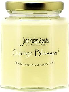 Orange Blossom Scented Blended Soy Candle | Strong Spring Floral Fragrance | Hand Poured in The USA by Just Makes Scents (8 oz)