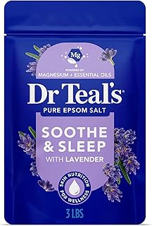 Dr Teal's Epsom Salt Soaking Solution, Soothe & Sleep, Lavender, 3lbs