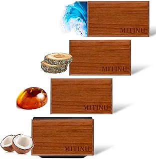 Car Air Freshener – 4-Pack – Long-Lasting Scents with Metal Clip – Amber, Ocean, Teak & Coconut – Aromatherapy Vent Diffuser & Auto Odor Eliminator