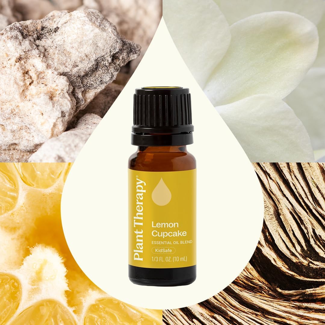 Plant Therapy Lemon Cupcake Essential Oil Blend 10 mL (1/3 oz) 100% Pure, Undiluted, Natural Aromatherapy, Cozy, Sweet, Bright Scent