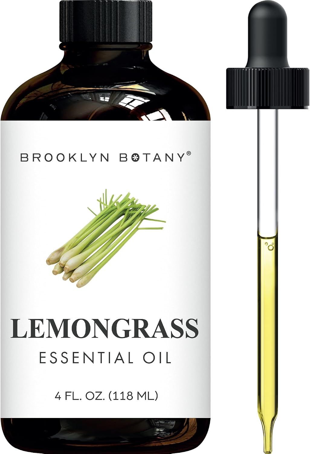 Brooklyn Botany Lemongrass Essential Oil - Huge 4 Fl Oz