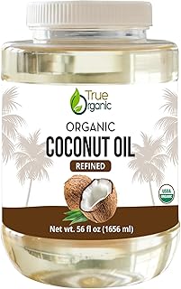 Refined Coconut Oil 56 fl oz | USDA Organic Certified | Organic Coconut Oil for Cooking and Baking. RBD Oil.
