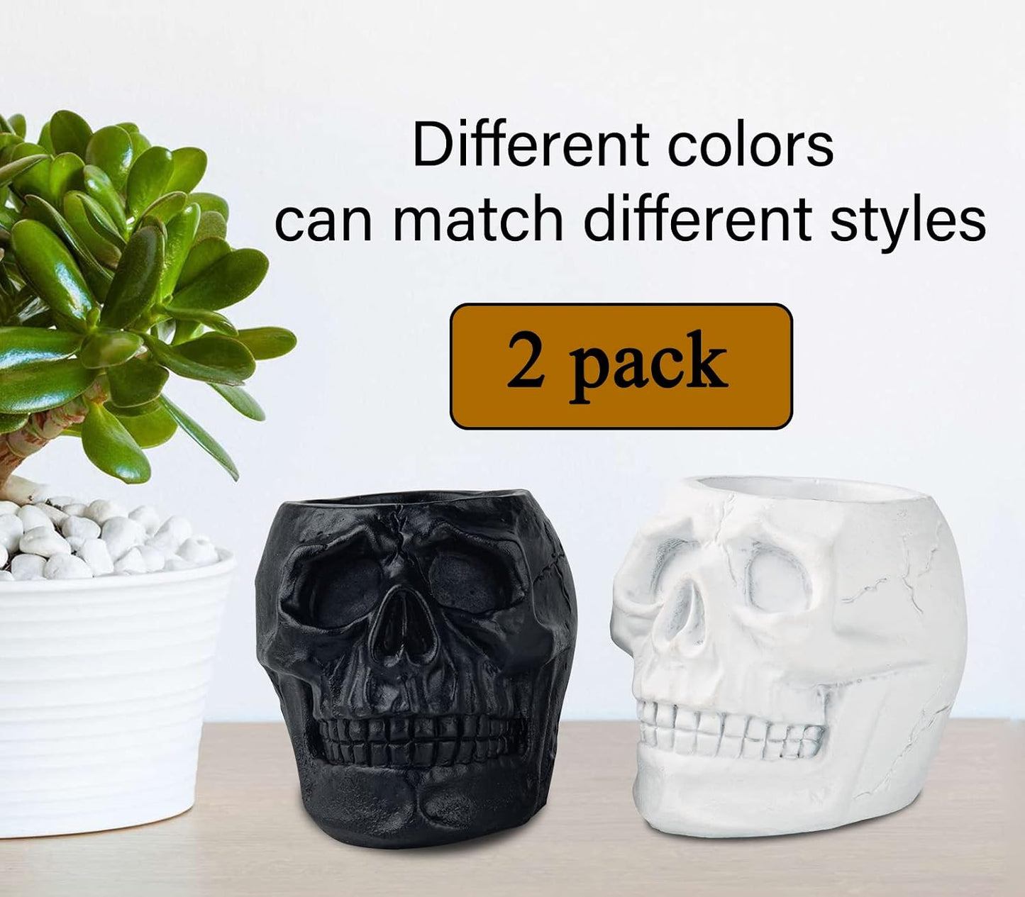 dgudgu Match Holder With Striker White and Black Skull Match Cloche Matches In A Jar With Striker Match Striker Jar Matches Decorative For Men Gift Boy Friend Gift