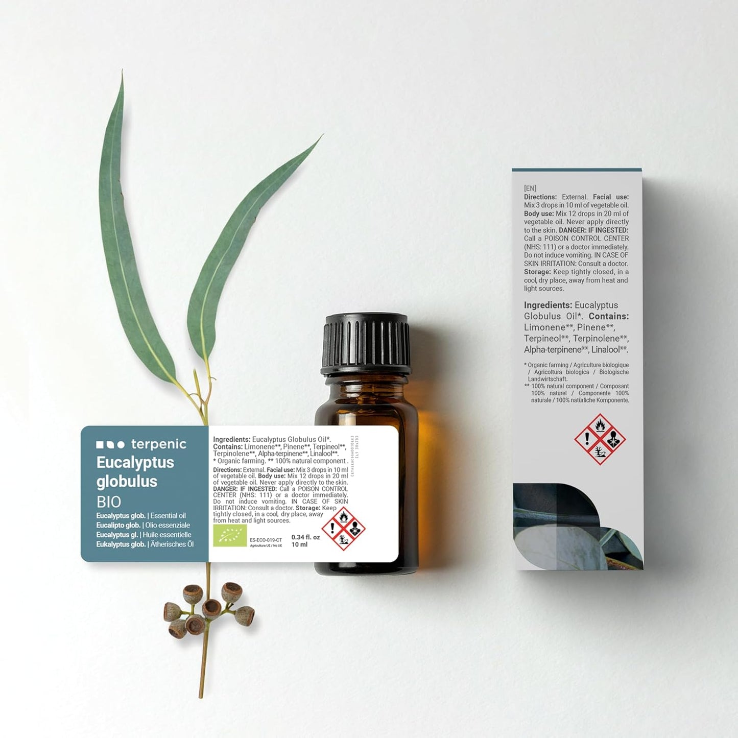 Organic Eucalyptus Globulus Essential Oil, 0.3 fl oz