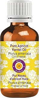 dève herbes Apricot Kernel Oil (Prunus armeniaca) | Cold Pressed | Pure | Natural | Undiluted | For Diluting Essential oils | For Skin & Massage | Non-Sticky | Lightweight | Men & Women | 30ml (1 oz)