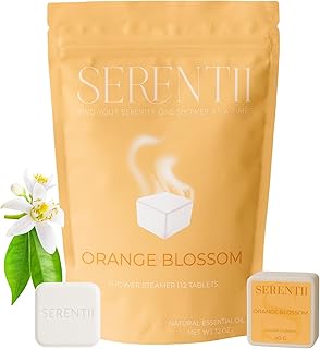 Orange Blossom Shower Steamers, 12 Tablets – Aromatherapy Shower Steamers for Relaxation & Stress Relief, Self Care Spa Essentials, Birthday Gift for Women & Men, Fathers Day Gift for Dad