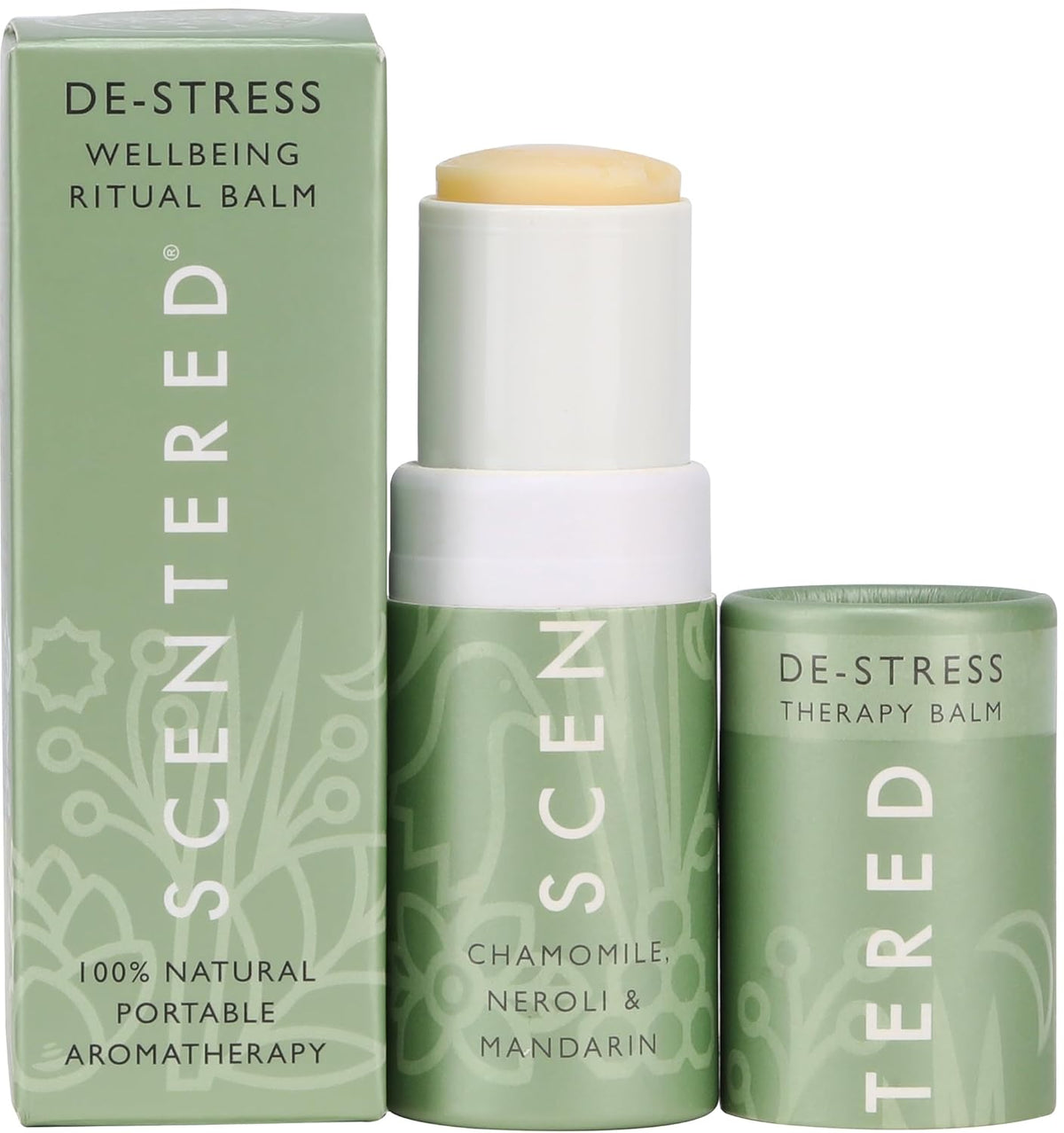 Scentered Aromatherapy Stress Relief Balm Stick - De Stress Essential Oil Roll On Calm Carry for Relaxation - Natural Stress