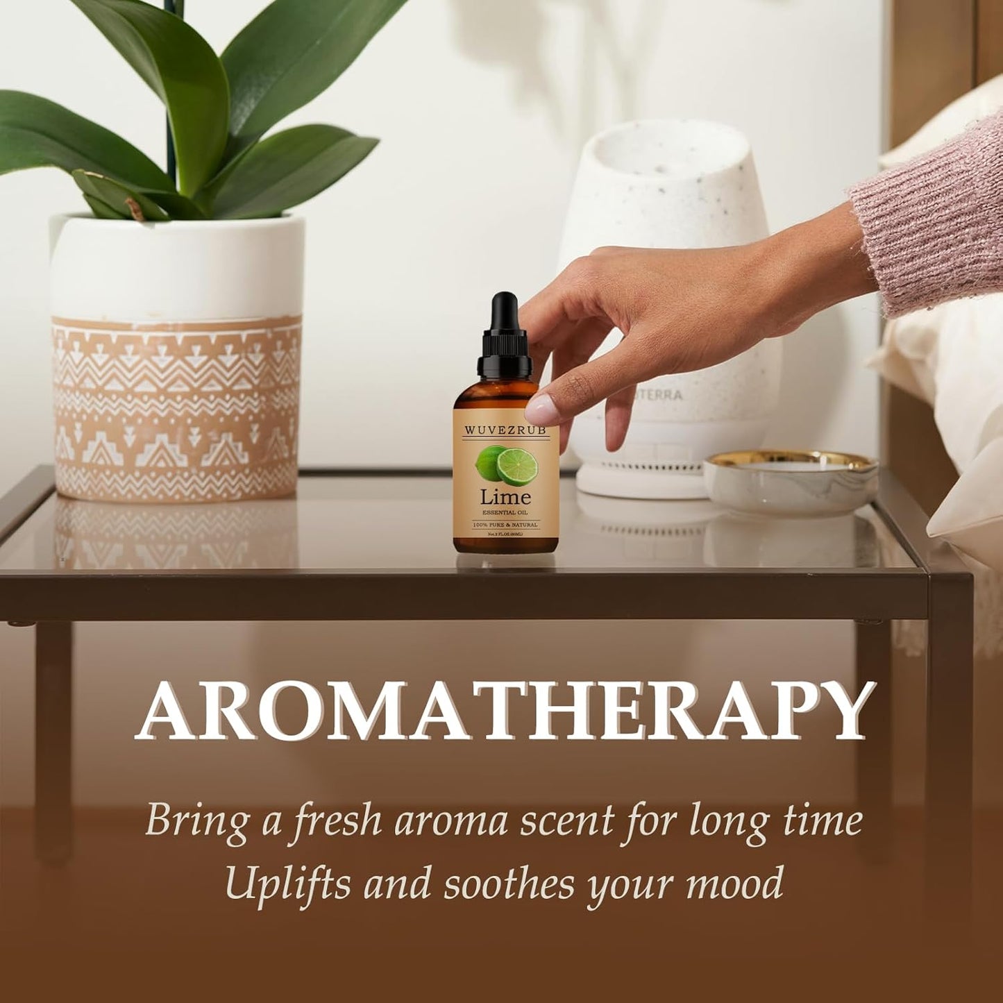 Lime Essential Oils 60ML, Pure Lime Essential Oil for Aromatherapy Diffuser - 2 Fl Oz