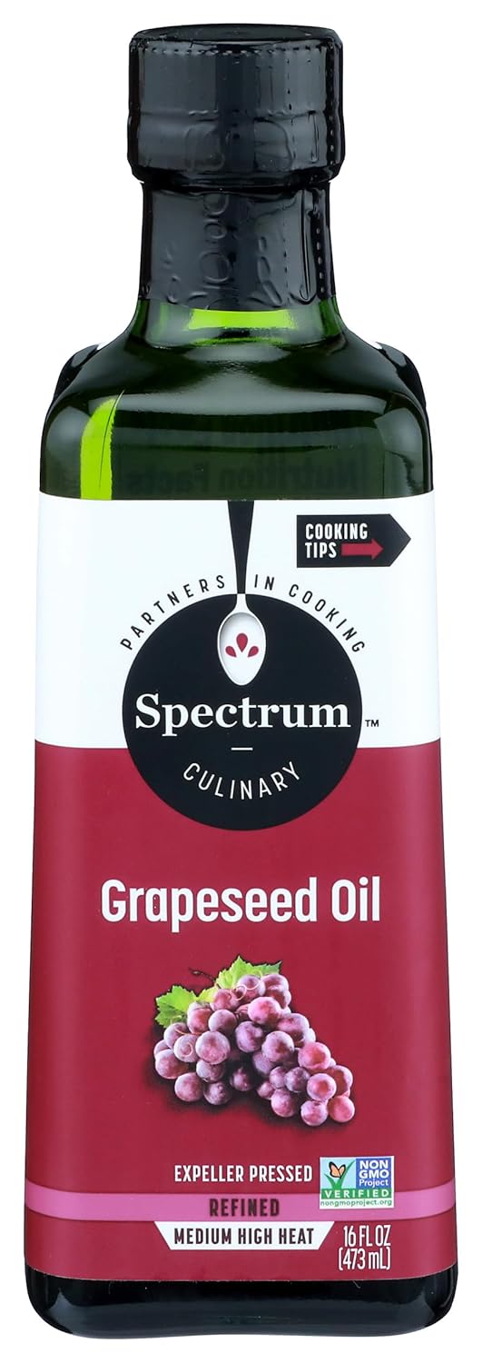 Spectrum Naturals Refined Grapeseed Oil, 16 oz.